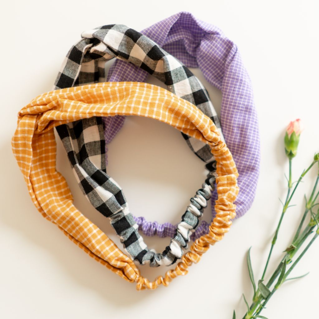 Zero waste yellow hairband