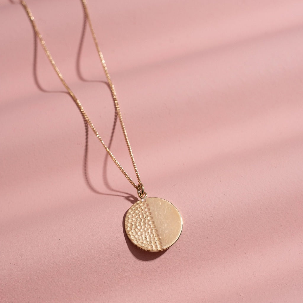 Gold sustainable pendant